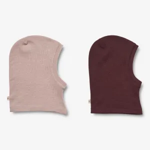 2 Wool Balaclava Kim - powder purple