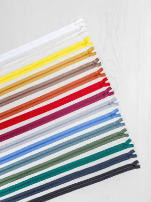 22" Recycled Nylon Zipper - 15 Colours