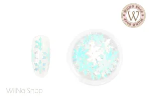 8mm Blue Dream White Snowflake Glitter