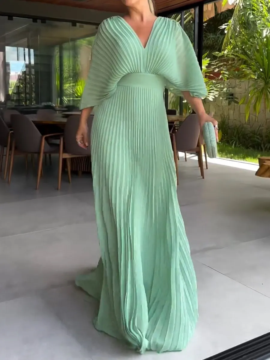 ANITA™ - Vibrant Pleated Dress