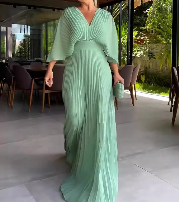 ANITA™ - Vibrant Pleated Dress