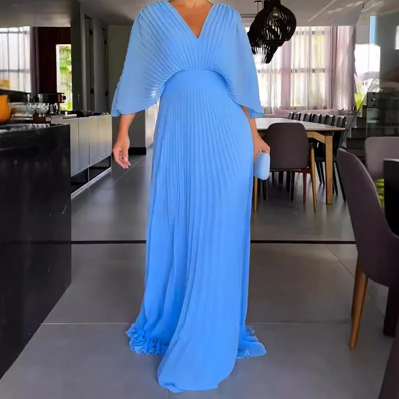 ANITA™ - Vibrant Pleated Dress