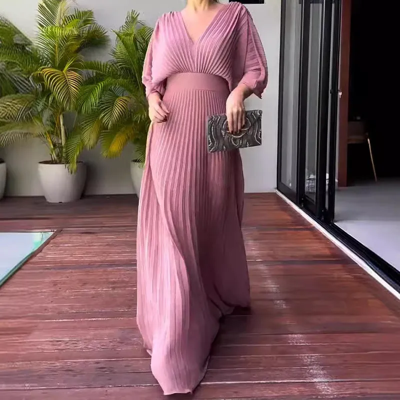 ANITA™ - Vibrant Pleated Dress