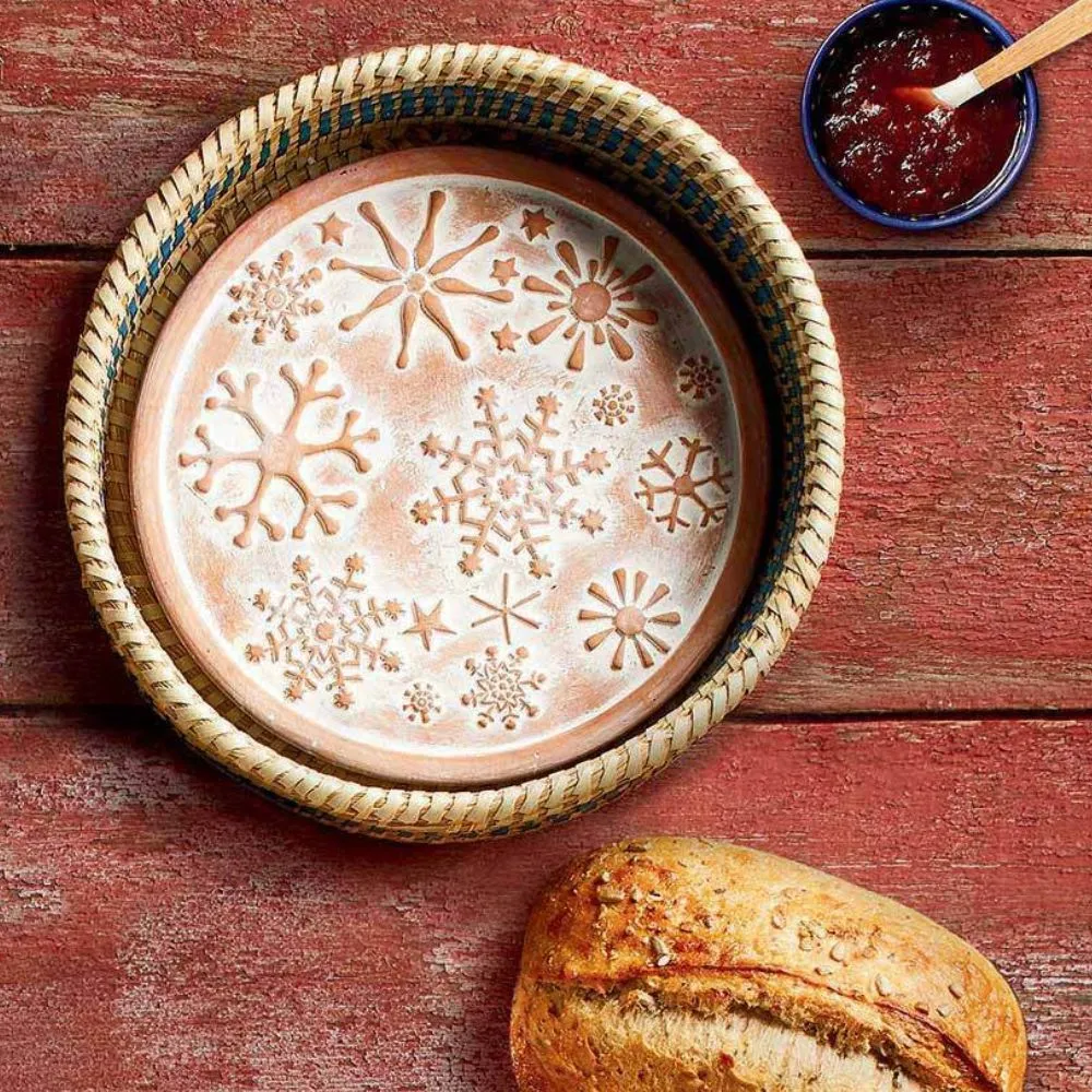 Bread Warmer Basket Set - Snowflake