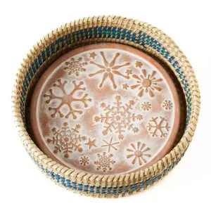 Bread Warmer Basket Set - Snowflake