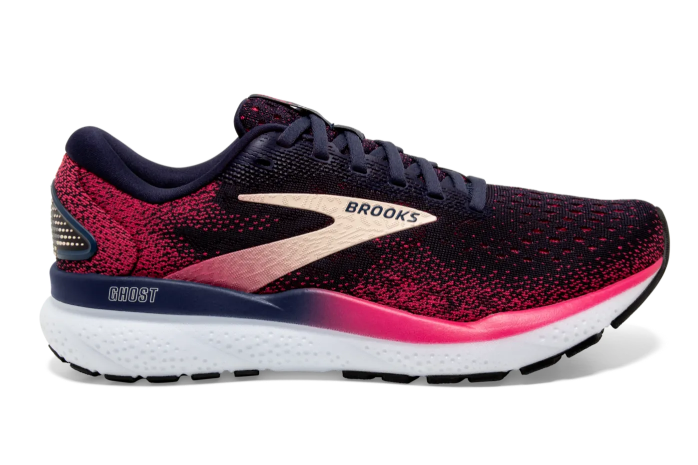 Brooks Ghost 16 (B Width) -  Peacoat/Raspberry/Apricot (Womens)