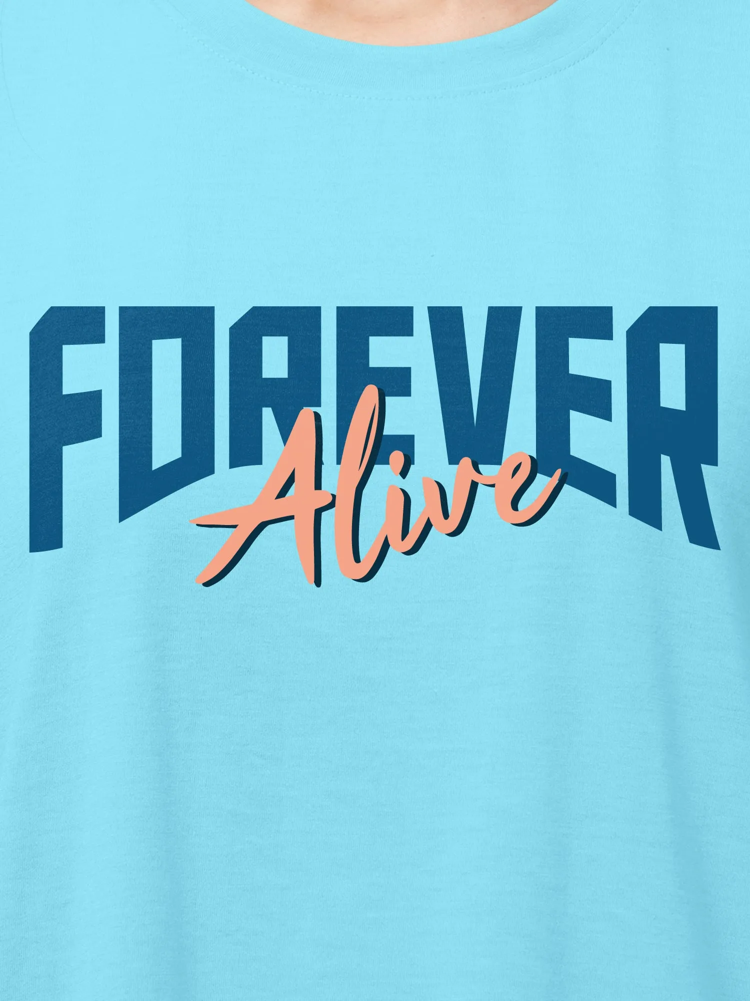 Forever Alive Cotton Mens T Shirt and Shorts Combo Set (Plus Size)