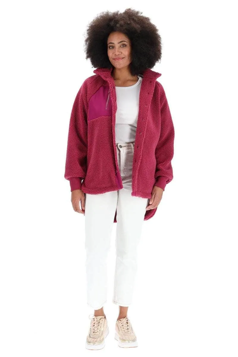 Frankie Sherpa Jacket Berry