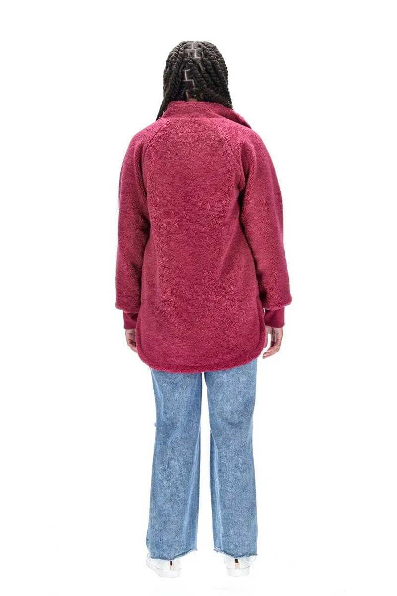 Frankie Sherpa Jacket Berry