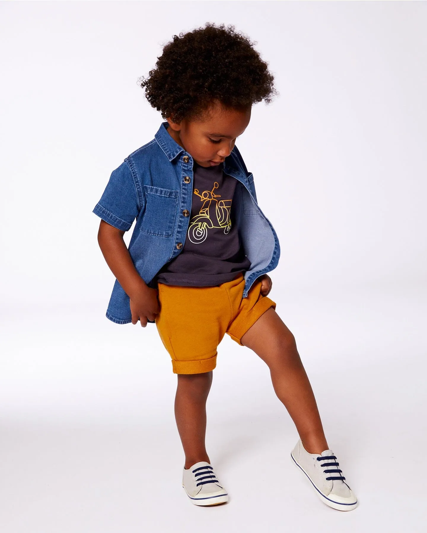 French Terry Short Vibrant Orange