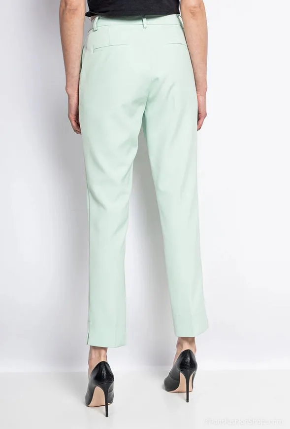 High Waist Cigarette Pants  Water Green