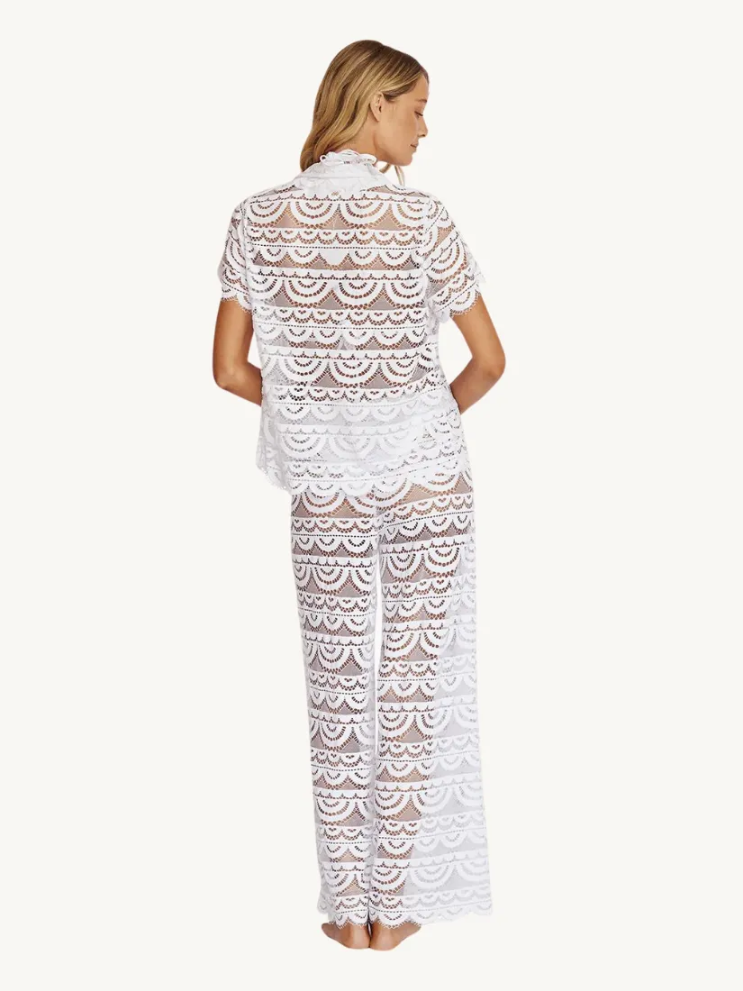 High Waist Lace Pant Waterlily