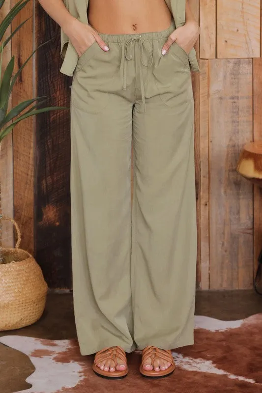 High Waist Wide Leg Pants