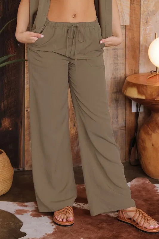 High Waist Wide Leg Pants