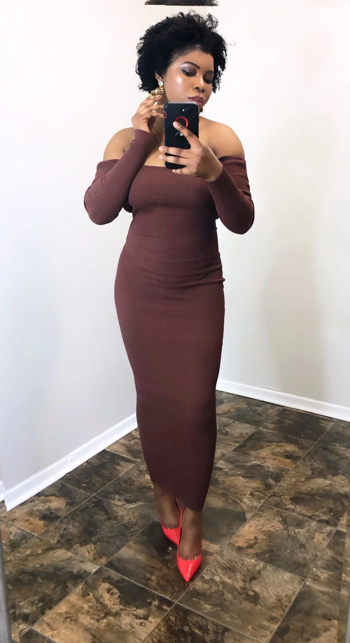 LATTE SWEATER DRESS