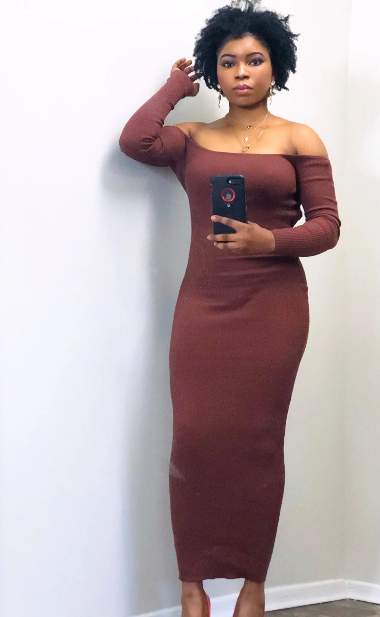 LATTE SWEATER DRESS