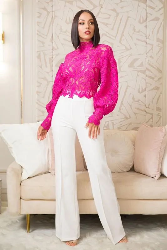 MIMI HIGH WAISTED PANT- PINK