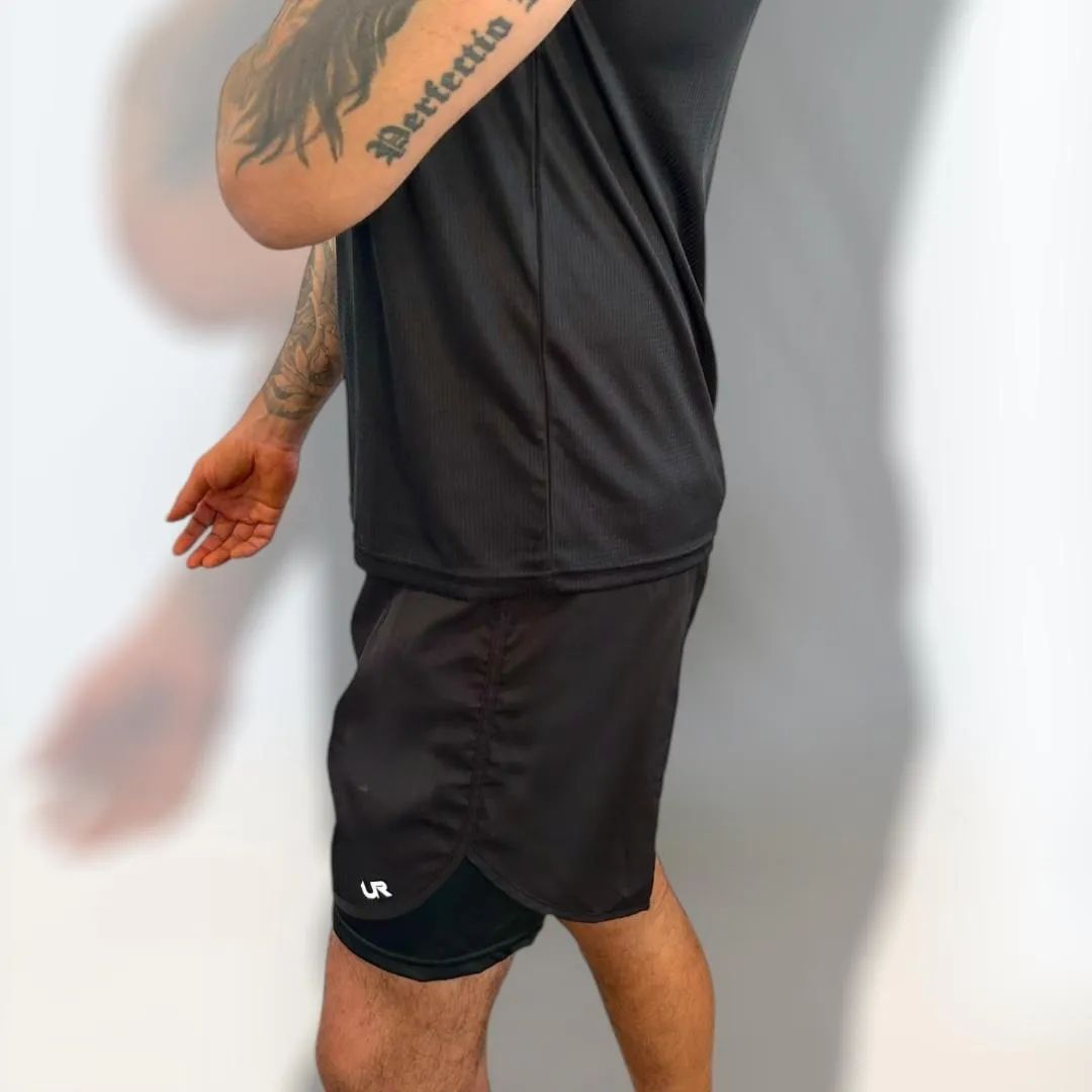 No-Gi Training Shorts 2 n 1 Black
