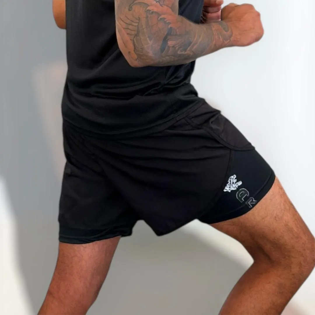 No-Gi Training Shorts 2 n 1 Black