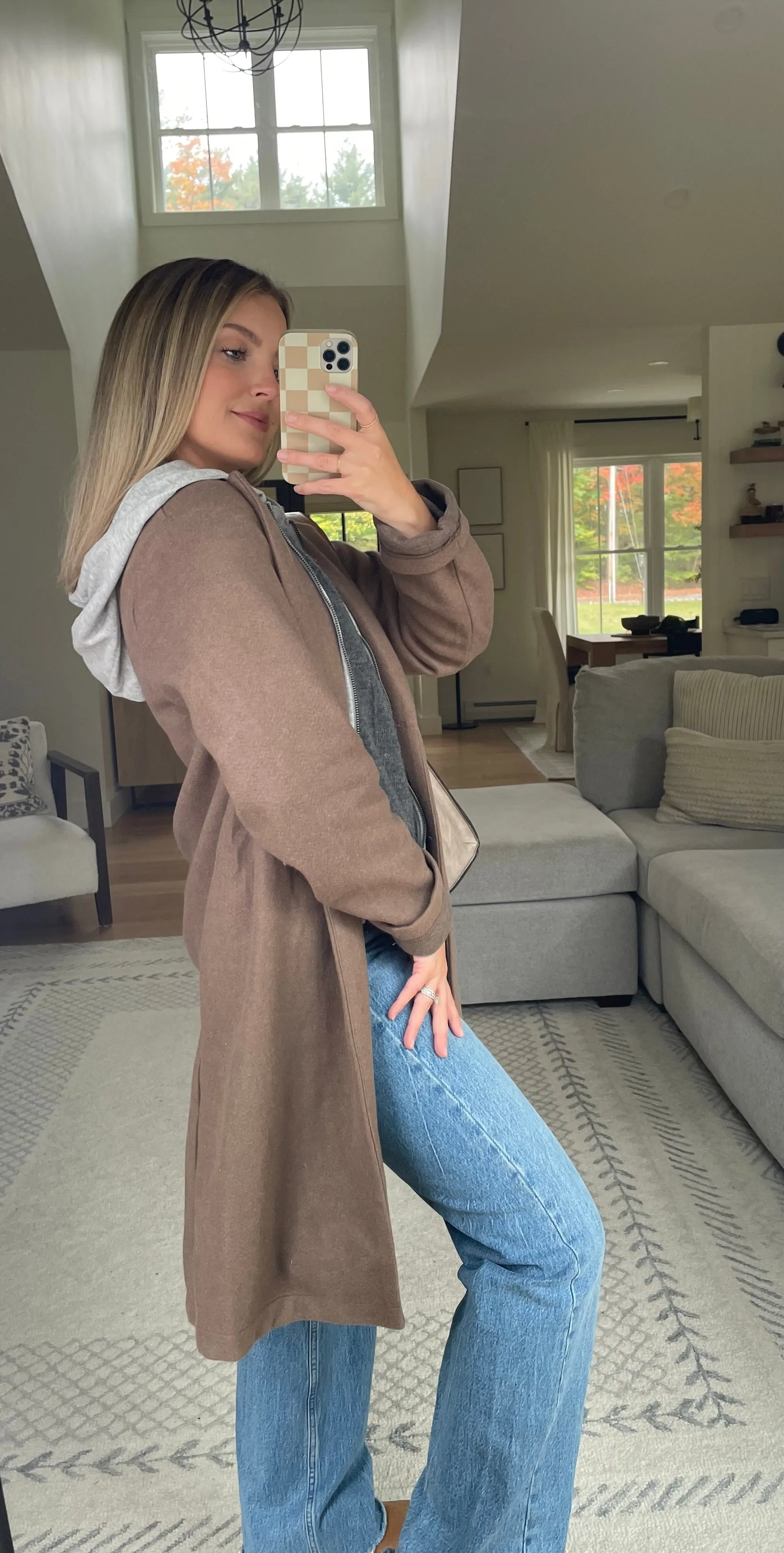 On Repeat Chocolate Hoodie Peacoat