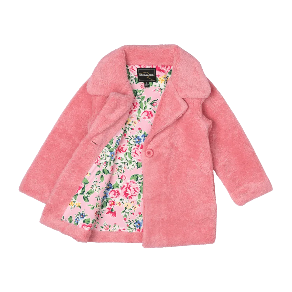 Rock Your Baby Pink Faux Sherpa Jacket