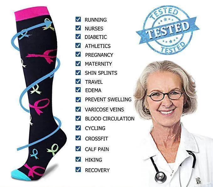 ROYALUCK Men's Antibacterial Anti-Odor Sports Compression Socks