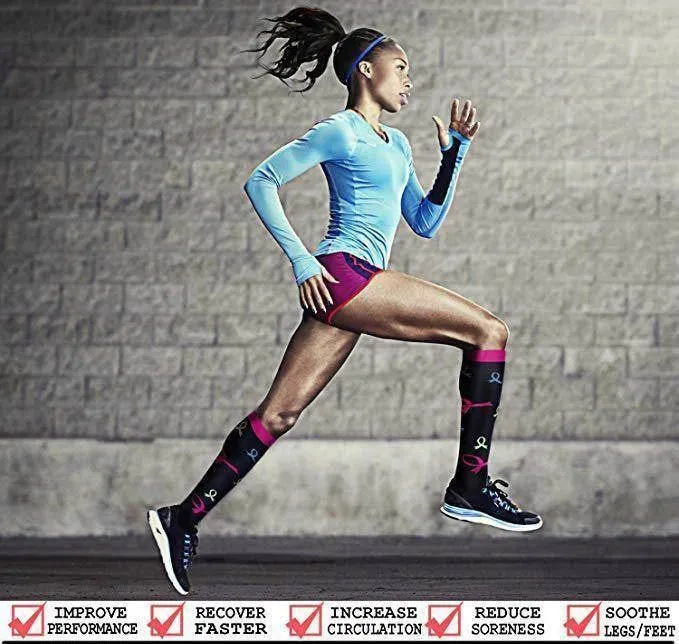 ROYALUCK Men's Antibacterial Anti-Odor Sports Compression Socks