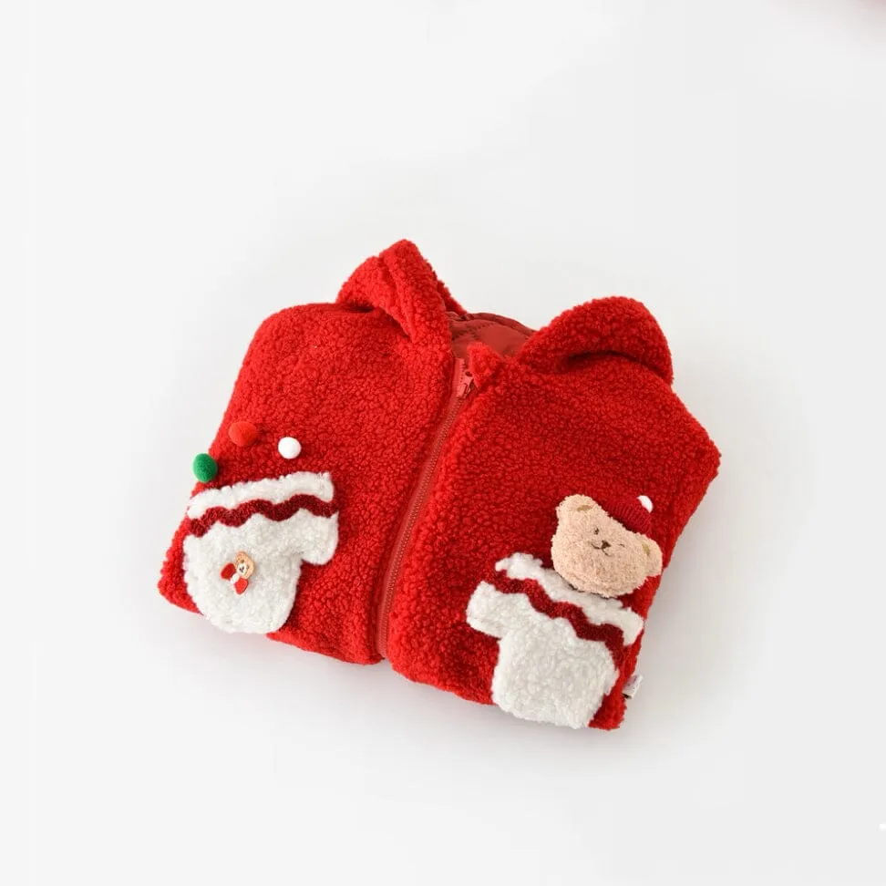 Santa Bear Quilted Hooded Jacket