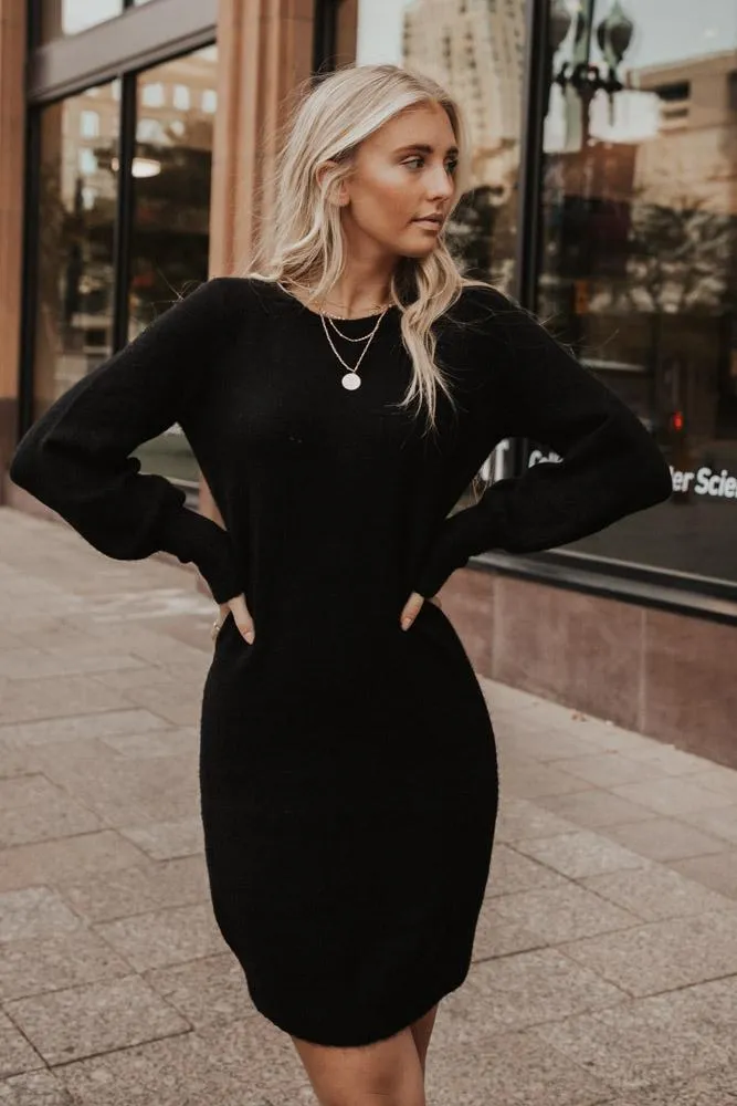 Vero Moda Simone Sweater Dress in Black