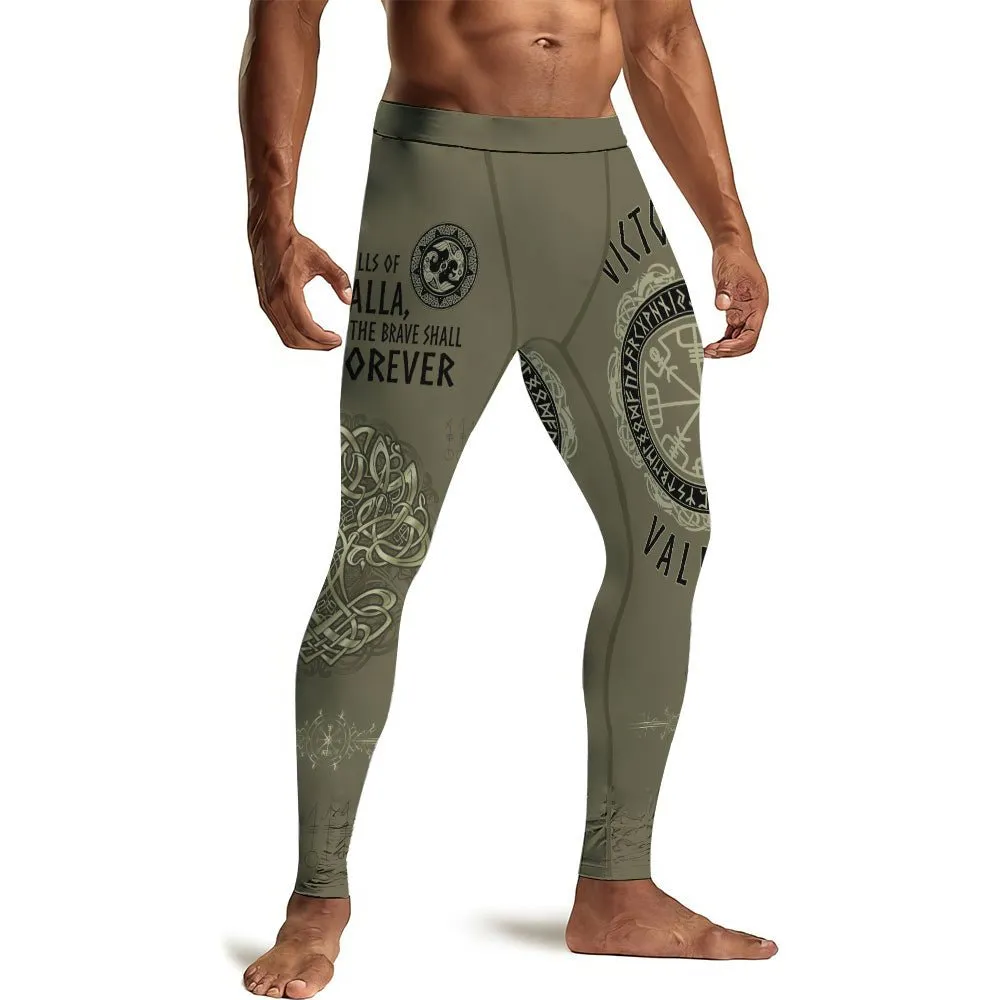 Viking Victory or Valhalla Men's Compression Leggings