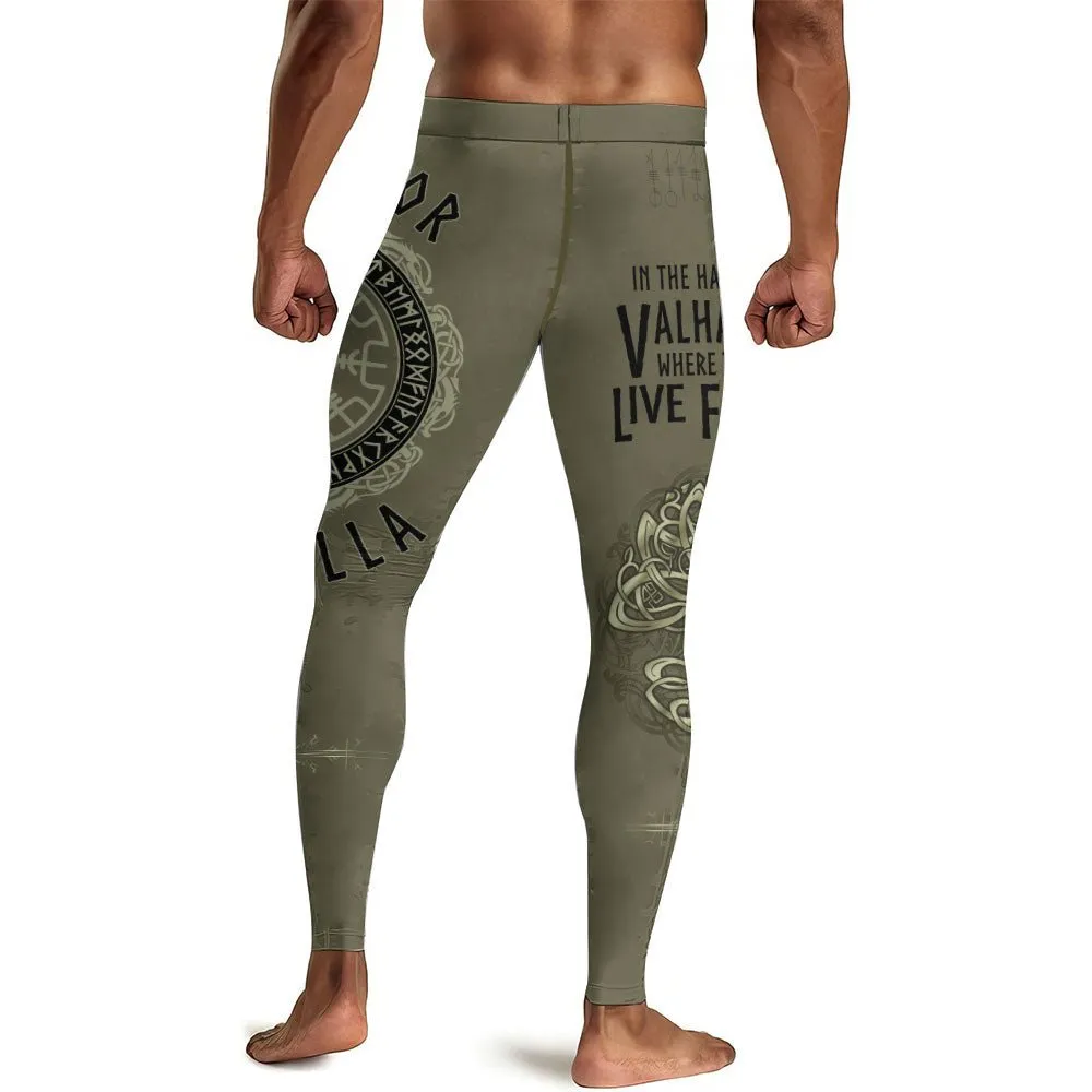 Viking Victory or Valhalla Men's Compression Leggings