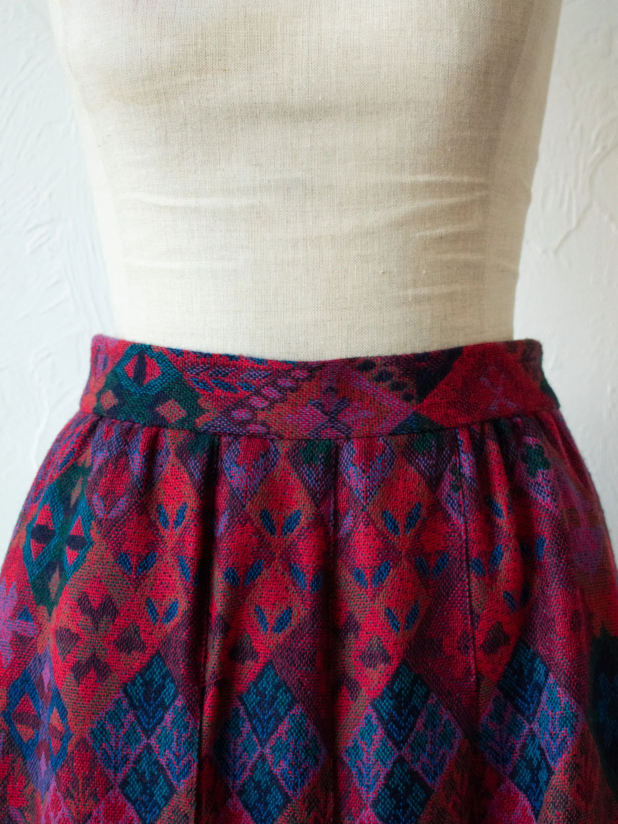 Vintage Geiger Pleated Wool Skirt S
