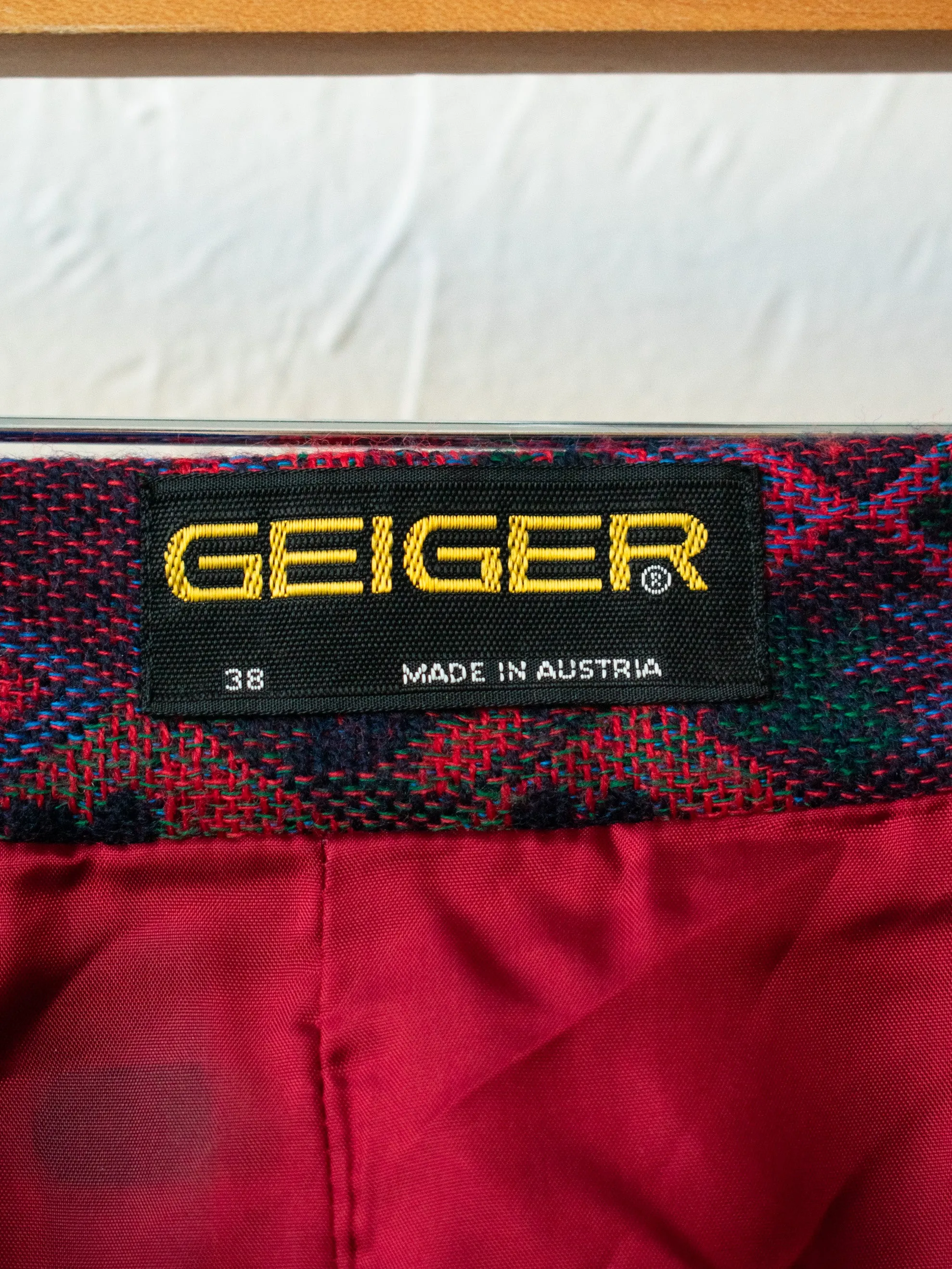 Vintage Geiger Pleated Wool Skirt S