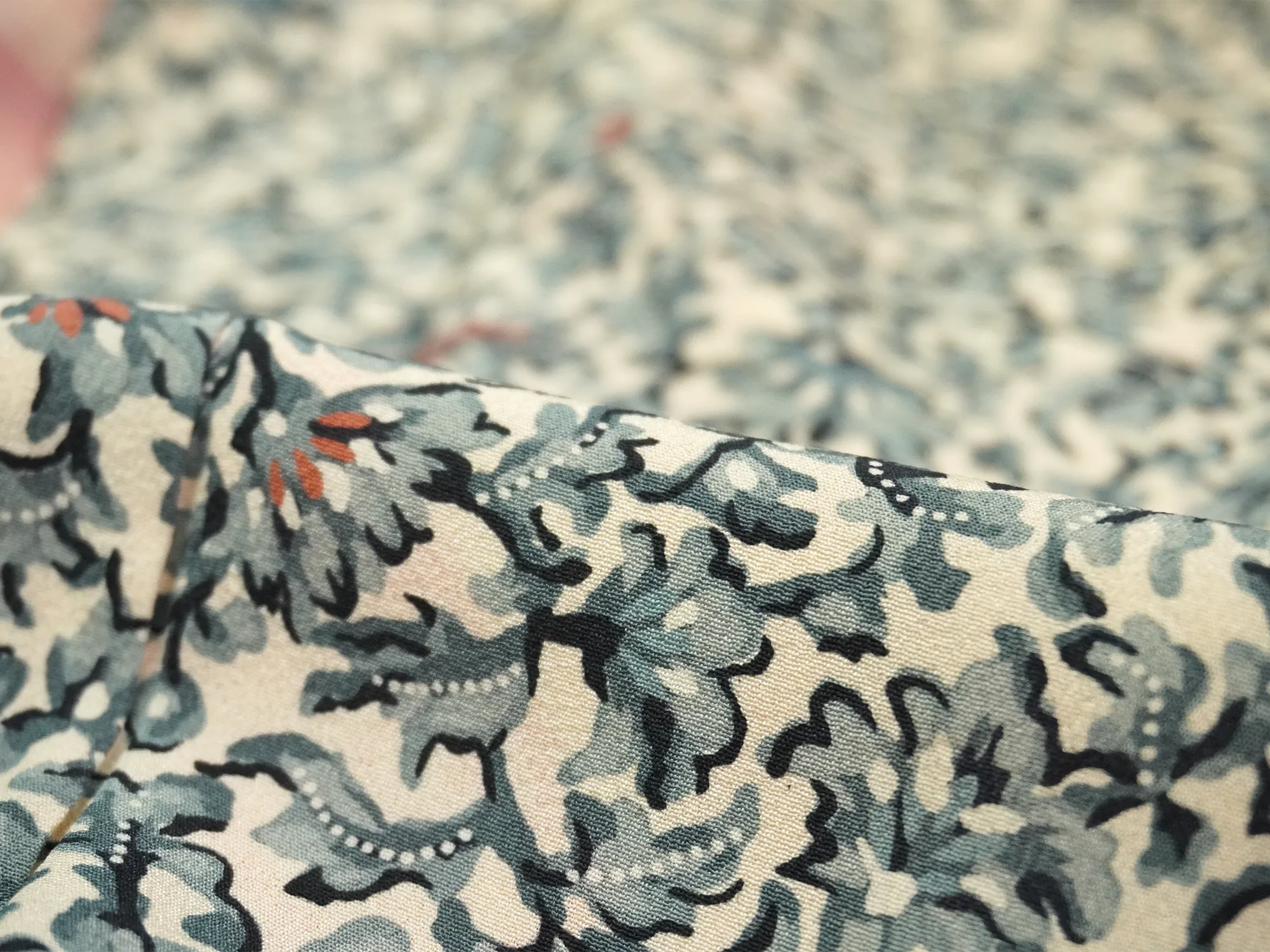 Vintage Haori Kimono Jacket Silk,karakusa (arabesque) pattern